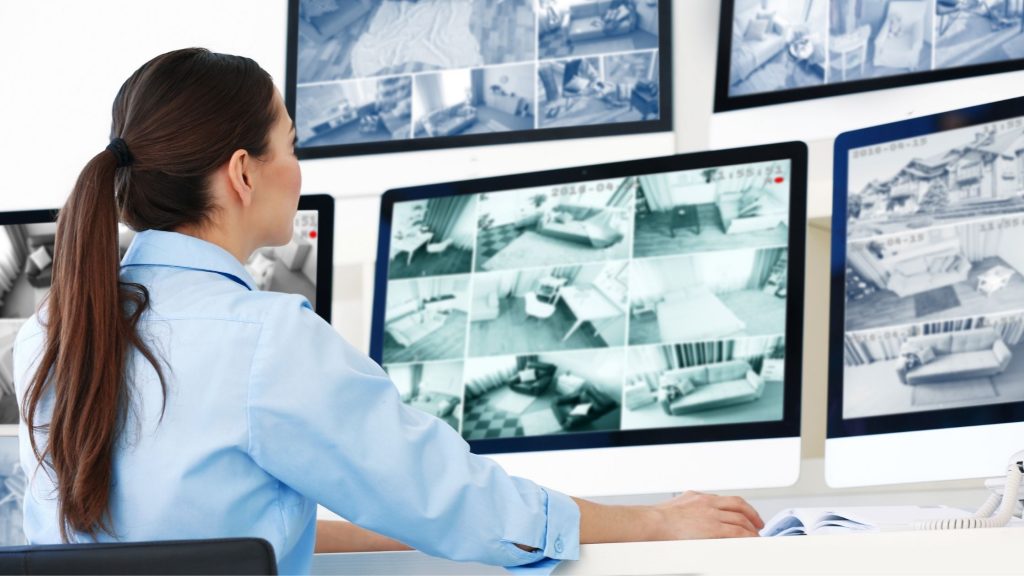 Professional Examining CCTV Footage